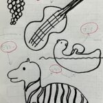 オンライン教室のひとこま 絵しりとり