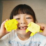 オンライン教室後は「先生交代」折り紙教室